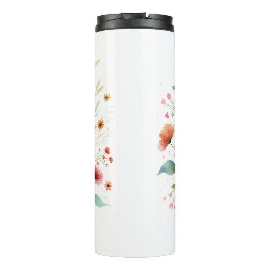 Groeien in Grace Bloemen Thermosbeker (Achterkant)