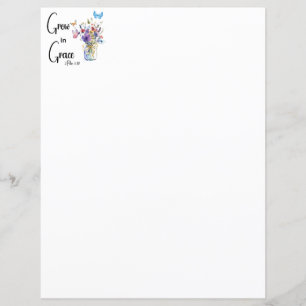 Groeien in Grace Floral Stationery