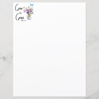 Groeien in Grace Floral Stationery
