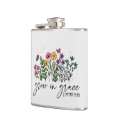 Groeien in Grace – Levendig Bloemen Inspirerend Heupfles (Links)