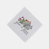 Groeien in Grace – Levendig Bloemen Inspirerend Servet (Hoek)