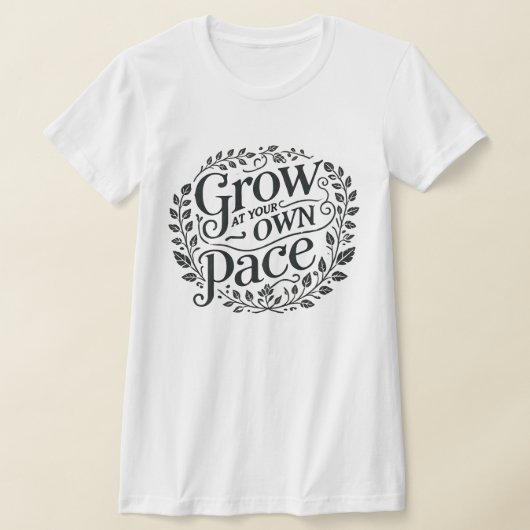 Groeien in je eigen tempo Slim Fit T-shirt voor vr (Laagn)