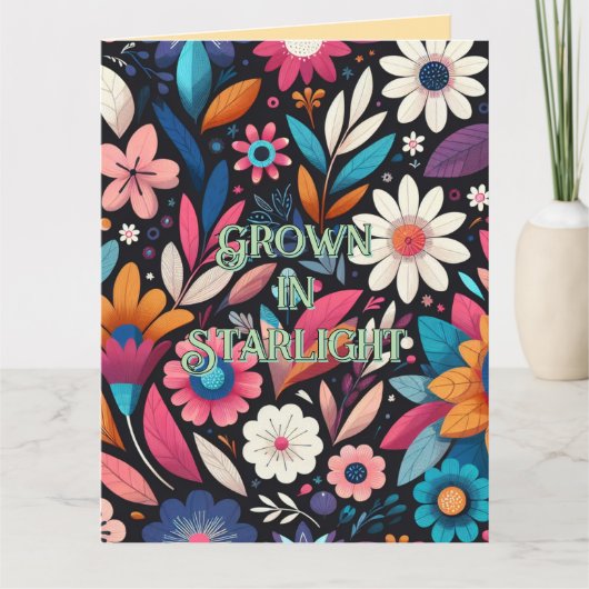 Groeien in Starlight Wenskaart Kaart (Voorkant)