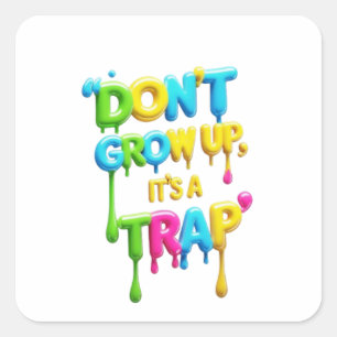Groeien Is Een Val Grappige Quote Sticker