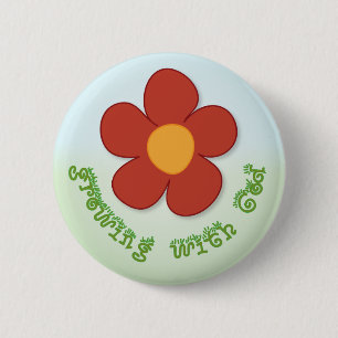 Groeien met God-knop Ronde Button 5,7 Cm