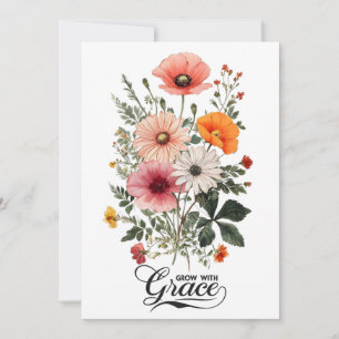 Groeien met Grace, Botanische Bloei Feestdagenkaart