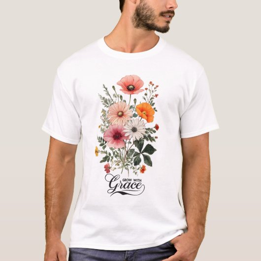 Groeien met Grace, Botanische Bloei T-shirt (Voorkant)