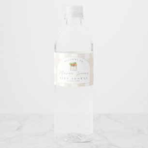 Groeien met het baby shower van de liefdesmarkt waterfles etiket