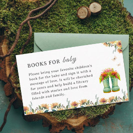 Groeien met liefde baby shower-boek voor baby informatiekaartje