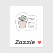 Groeien met Liefde - Minimalistische Plant Sticker (Vel)