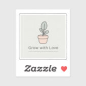 Groeien met Liefde - Minimalistische Plant Sticker (Vel)