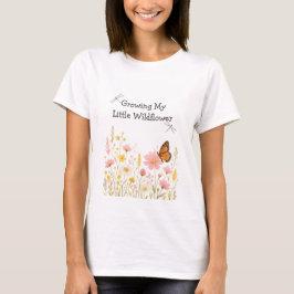 Groeien Mijn Kleine Wildflower Custom Mama-To-Be T-shirt