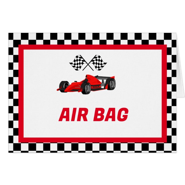 Groeien Twee fast Food Label Party plaats kaart (Voorkant Horizontaal)