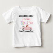 Groeien Twee Snelle Roze Race Auto Meisje 2e dag (Voorkant)