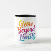 Groeien voorbij limieten - Gradiënt Motivatie Mok (Midden)