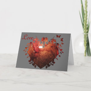 Groeiend Hart van Liefde Wenskaart ! Feestdagen Kaart