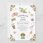 Groeiend met Liefde Groene Baby Shower Kaart (Voorkant)