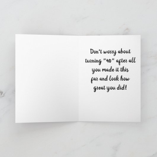 GROEIEND OUD ADVIES VOOR UW **40e ** MET HUMOR! Kaart (Binnen)