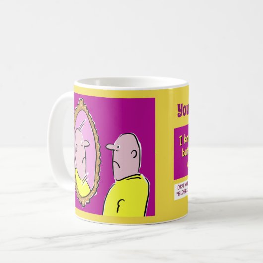 Groeiend oud. Alternatieve beschrijvingen. Koffiemok (Voorkant links)