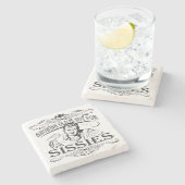 Groeiend Oud is niet voor dienstreizen Stenen Onderzetter (Zijkant)