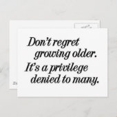 groeiend ouder privilege briefkaart (Voorkant / Achterkant)