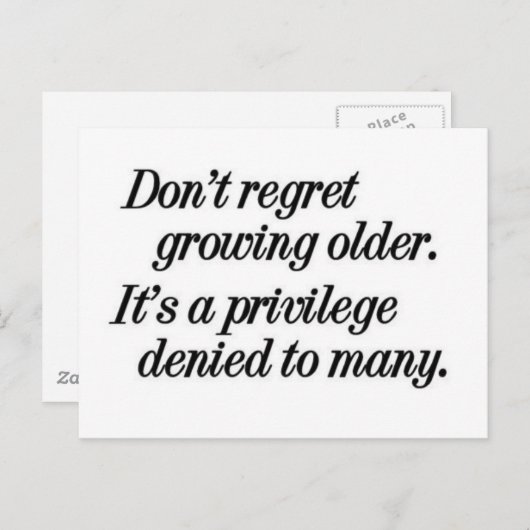 groeiend ouder privilege briefkaart (Voorkant / Achterkant)