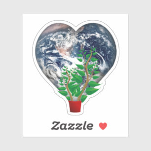 Groeiend Plant met aardwarmte Sticker