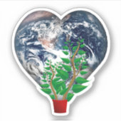 Groeiend Plant met aardwarmte Sticker (Voorkant)