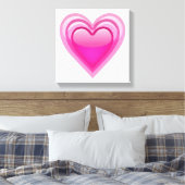 Groeiend Roze Hart - Emoji Canvas Afdruk (Insitu (Slaapkamer))
