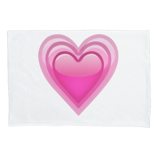 Groeiend Roze Hart - Emoji Kussensloop (Voorkant)