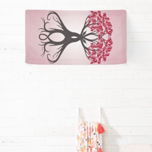 Groeiend samen met liefdesbanner spandoek (Insitu)