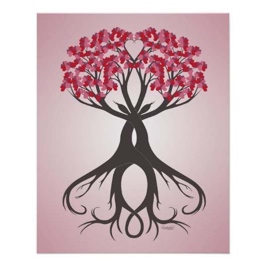 Groeiend samen met liefdesglanzend Poster (Voorkant)