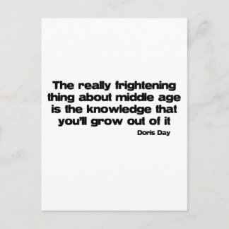 Groeiend uit de gemiddelde leeftijd briefkaart