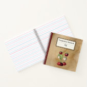 Groeiende aardbeien gepersonaliseerde samenstellin notitieboek (Binnen)