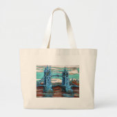 Groeiende brug in een fantasiestad grote tote bag (Voorkant)
