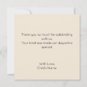 Groeiende Dankbetuiging Bericht Bedankkaart (Achterkant)