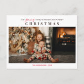 Groeiende familie kinderen Foto voor vrolijk kerst Briefkaart (Voorkant)
