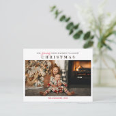 Groeiende familie kinderen Foto voor vrolijk kerst Briefkaart (Staand voorkant)