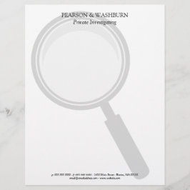 Groeiende Glass Private Eye Name & Contact Briefhoofd Ontwerp