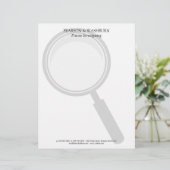 Groeiende Glass Private Eye Name & Contact Briefhoofd Ontwerp (Staand voorkant)