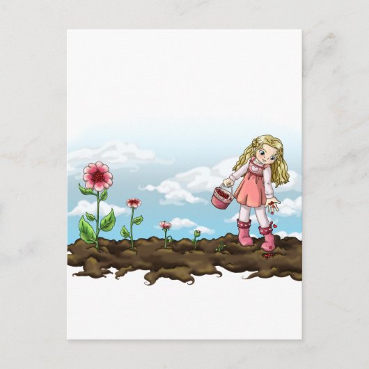 Groeiende harten briefkaart (Voorkant)