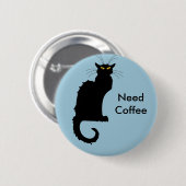 Groeiende kattenknop voor koffie nodig ronde button 5,7 cm (Voorkant /achterkant)
