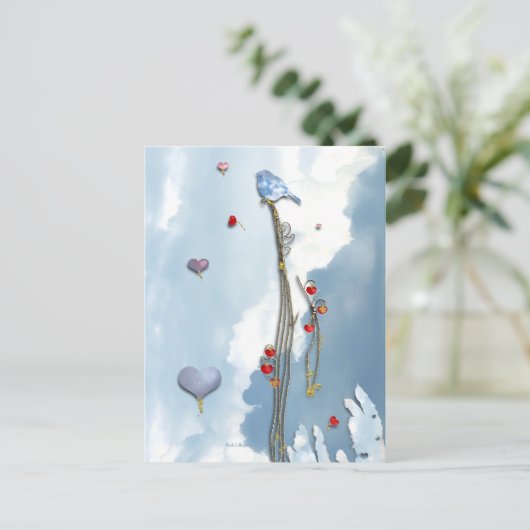 Groeiende liefde! briefkaart (Staand voorkant)