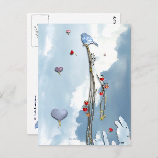 Groeiende liefde! briefkaart (Voorkant / Achterkant)