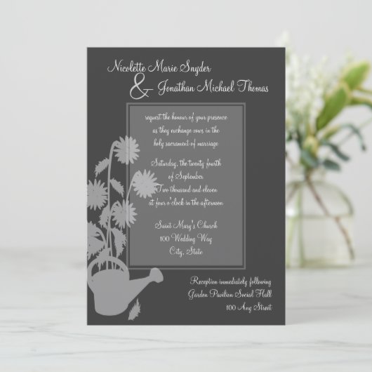 Groeiende liefde bruiloft kaart (Staand voorkant)