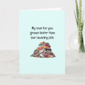 Groeiende Liefde, Groeiende Stapel Grappige Liefde Feestdagen Kaart (Voorkant)