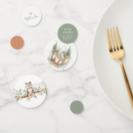 Groeiende liefde wild en gratis confetti