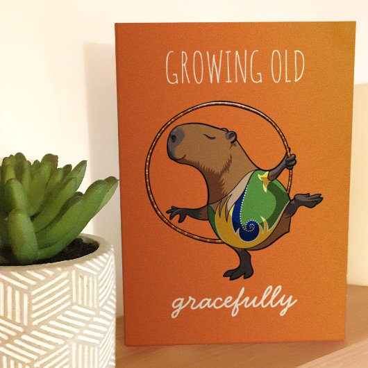 Groeiende oude sierlijke Capybara gymnast Cartoon