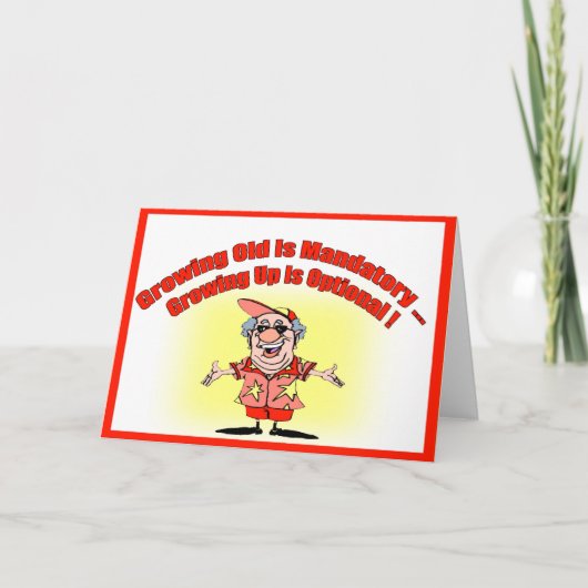 Groeiende oude verjaardag Kaart (Voorkant)