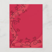 Groeiende rode harten briefkaart (Voorkant)